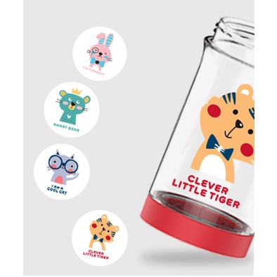 TOMOR waterbottle with snack case 440ml BPA FREE T3007
