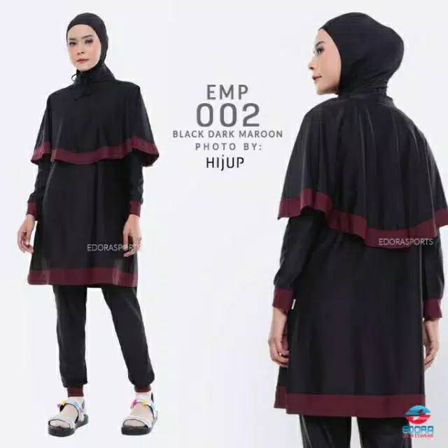 Preloved Baju renang syari muslimah  blackwine size M.