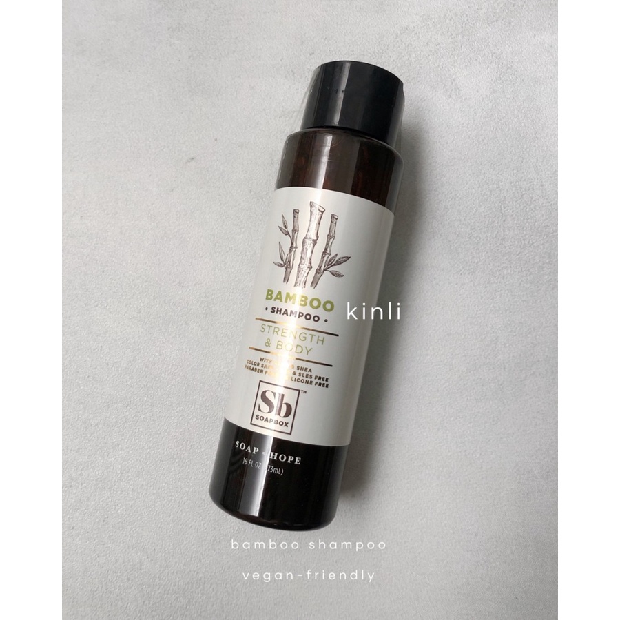 bamboo shampoo strenght body aloe vera shea SLS paraben free 473ml