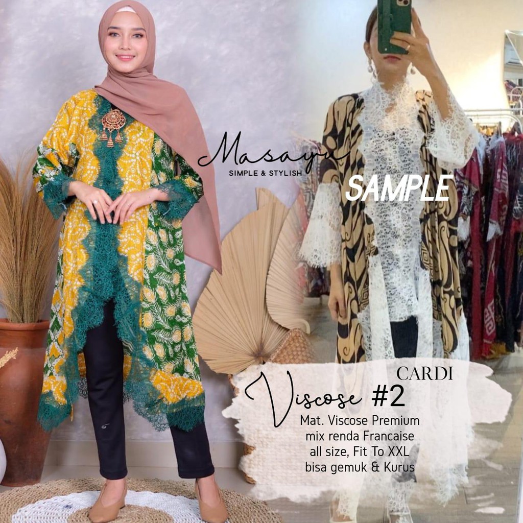 [PREMIUM] Cardi Viscose #2 Batik Asimetris Premium Midi Kombi Handmade Modern Kerja Pesta Muslim