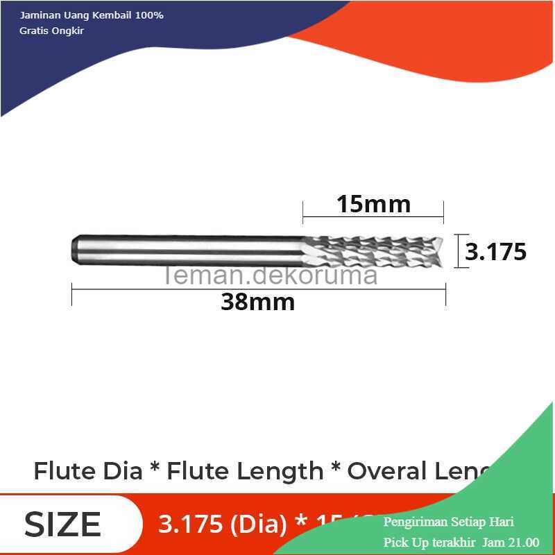 TD-DFA VACK Mata Bor Tungsten Carbide Drill Bit 3.175x15x38mm - R2