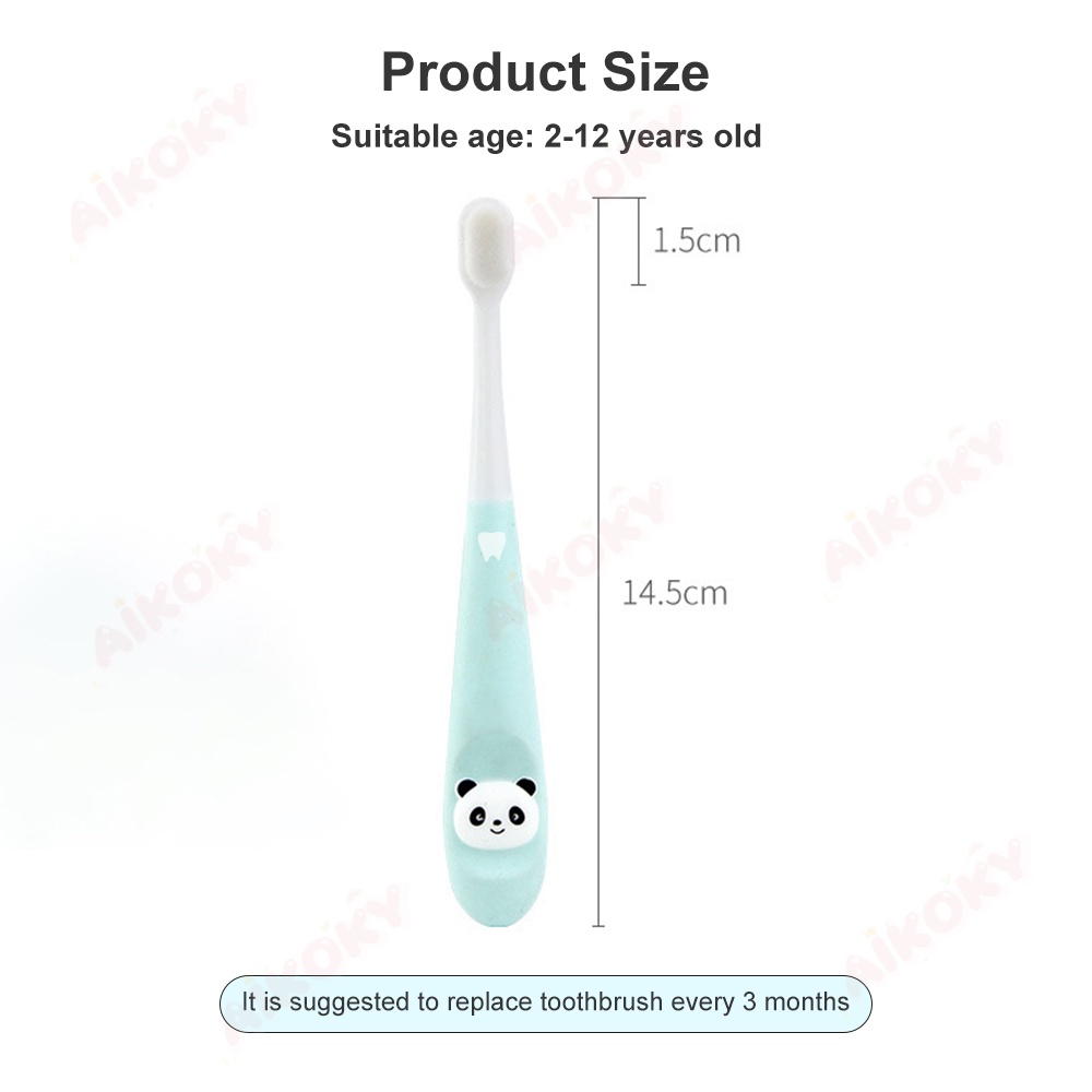 AIKOKY Sikat gigi anak kartun panda/Kids Toothbrush lembut