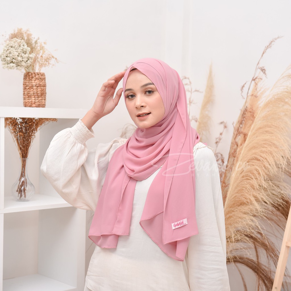 Promo Puncak 6.6 Big Sale | Balqis Pashmina / Pashmina Double Layer Best Material Armany Super Jatuh Mudah Dibentuk Tidak Licin Ukuran Panjang 200 cm By Zevanic.co-SALEM PASTEL
