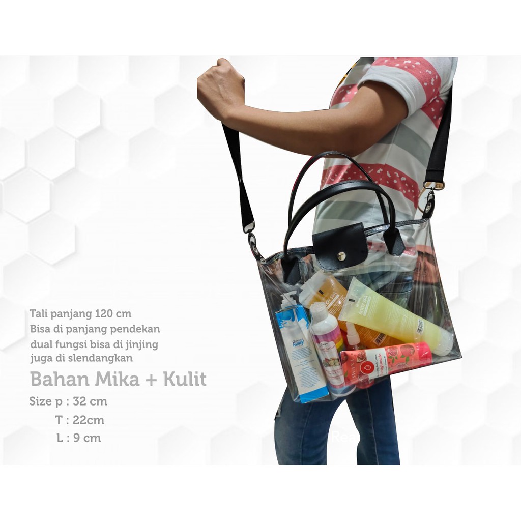 tas slingbag mika pvc lucu dan modern