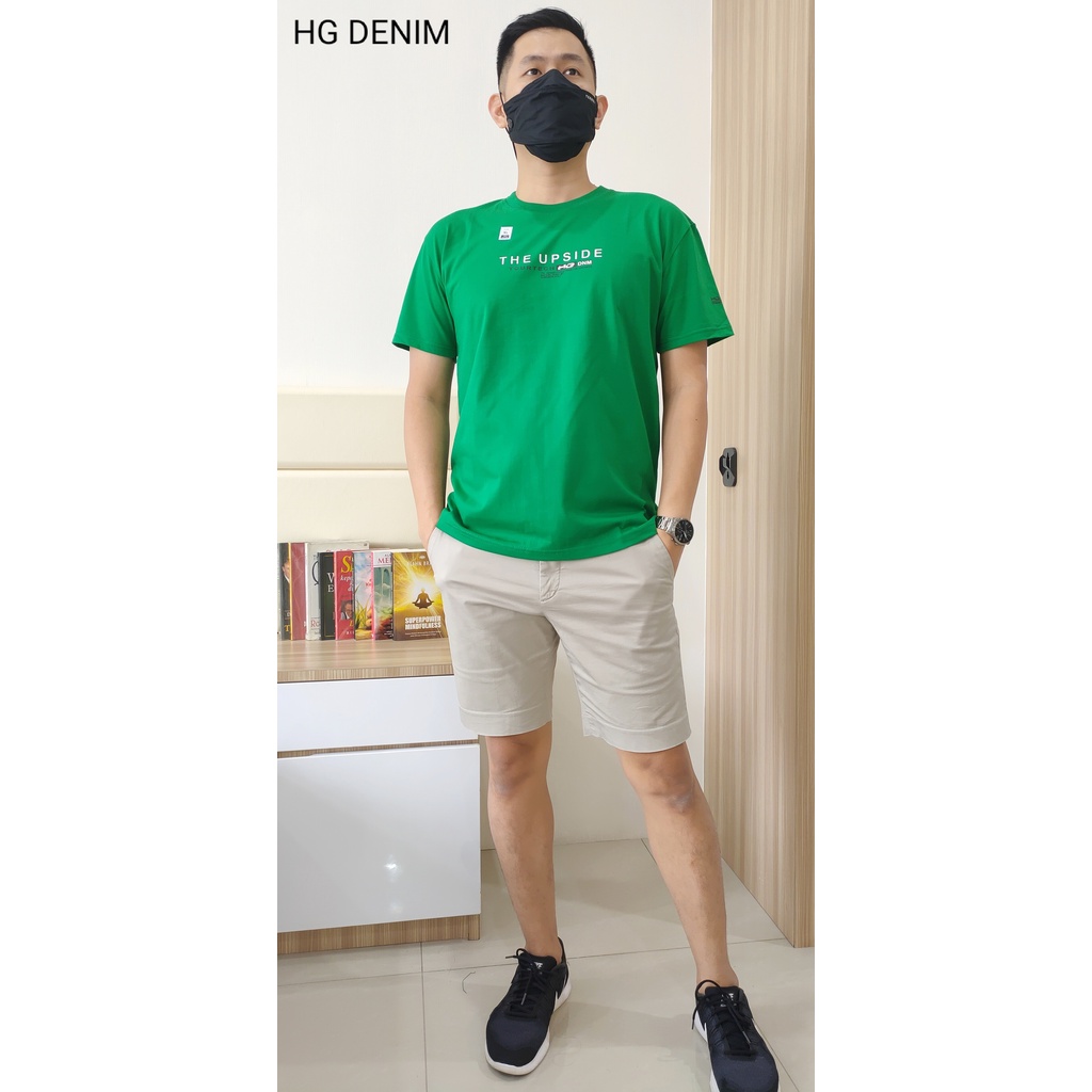 HG DENIM L COTTON COMBED KAOS PRIA POLOS PENDEK