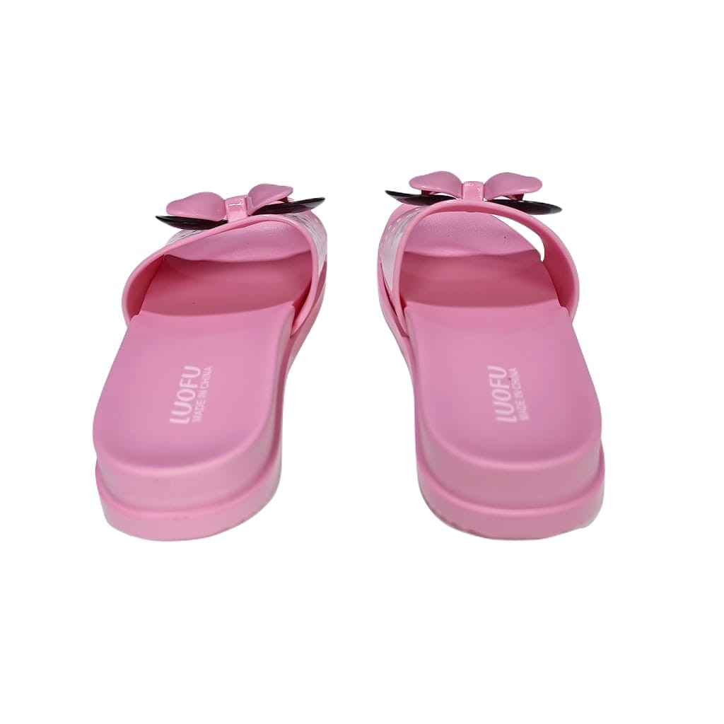 LUOFU ORIGINAL Jelly sandal karet empuk murah anak cewek sendal slop import E7159A-C01