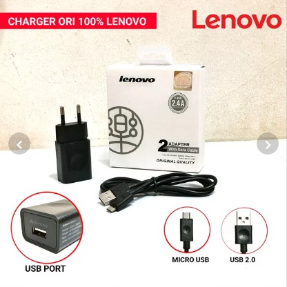 CHARGER LENOVO ORIGINAL FAST CHARGING 2.4 A AMPERE ADAPTER TC CASAN LENOVO ORIGINAL