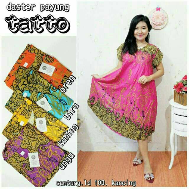 Daster tatto anggun cantik murah baju cewek kekinian