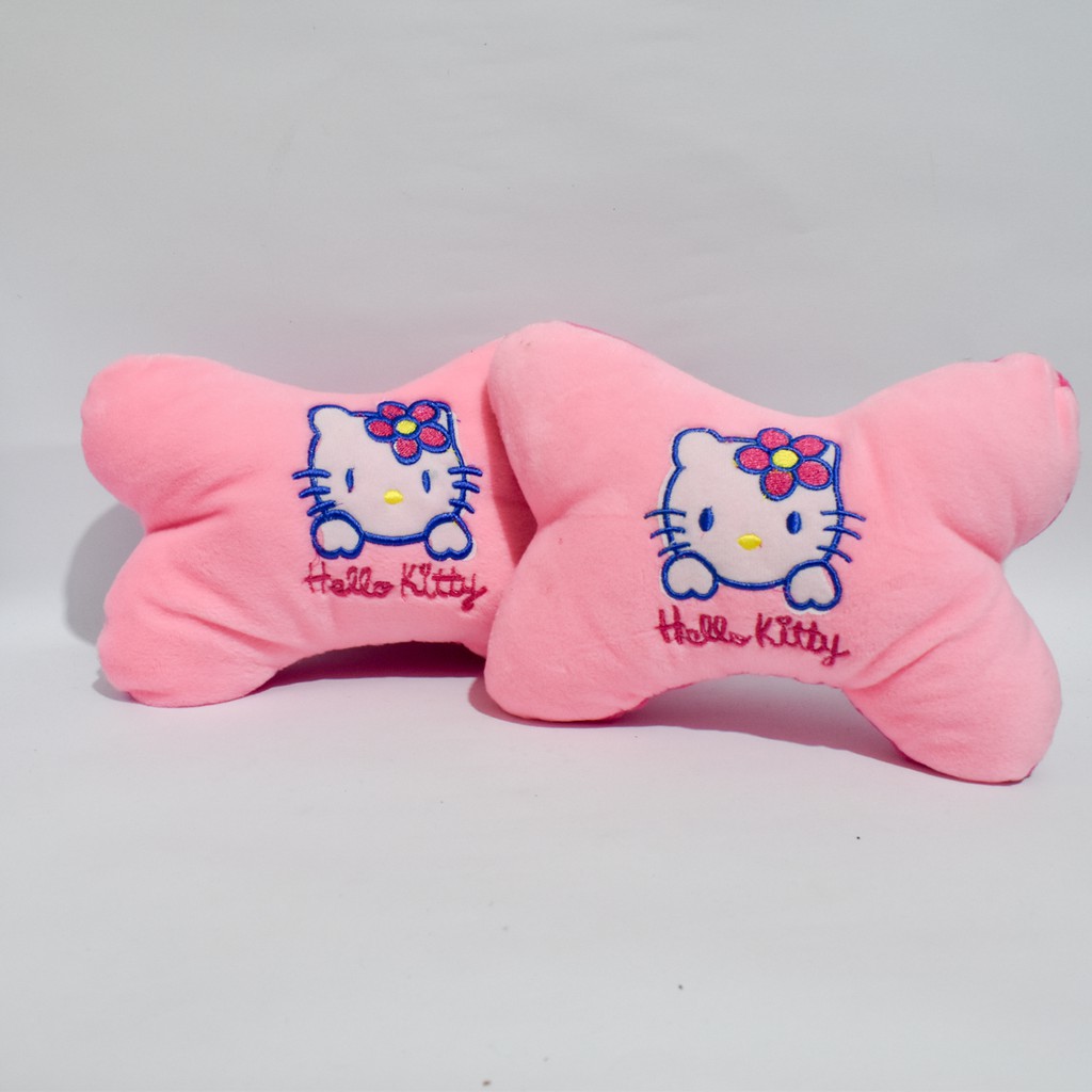 Bantal Mobil 3in1 HELLO KITTY Car set Pillow 3 in 1 Sandaran Kepala Leher Carset Helo Kity PINK