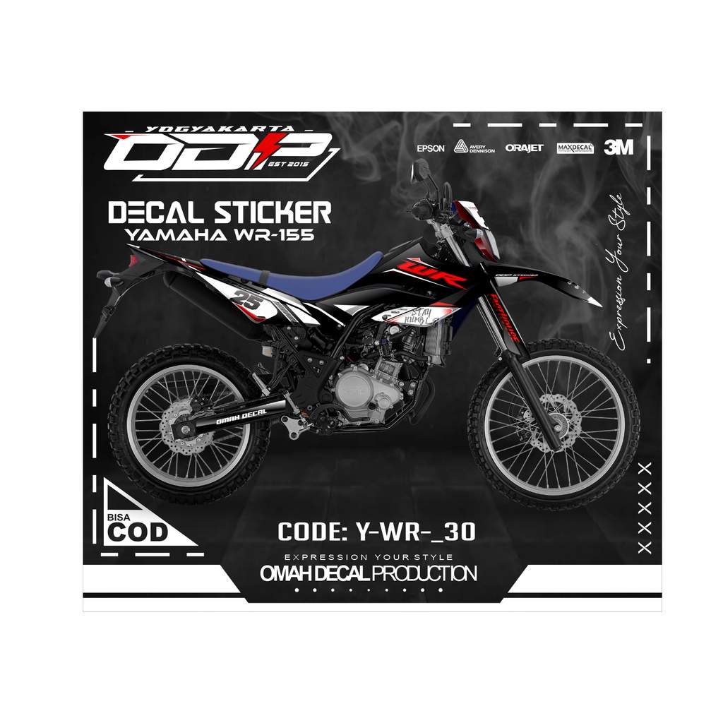 DECAL STICKER WR 155 FULL BODY DECAL KEKINIAN DECAL KEREN DECAL KUALITAS TERBAIK DAN TERMURAH 100% O