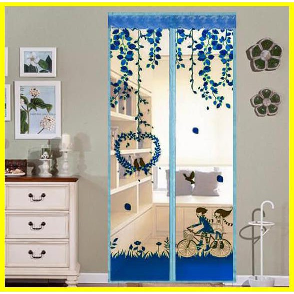 Tirai Magnet Anti Nyamuk Motif Karakter Gorden Kelambu Pintu Jendela