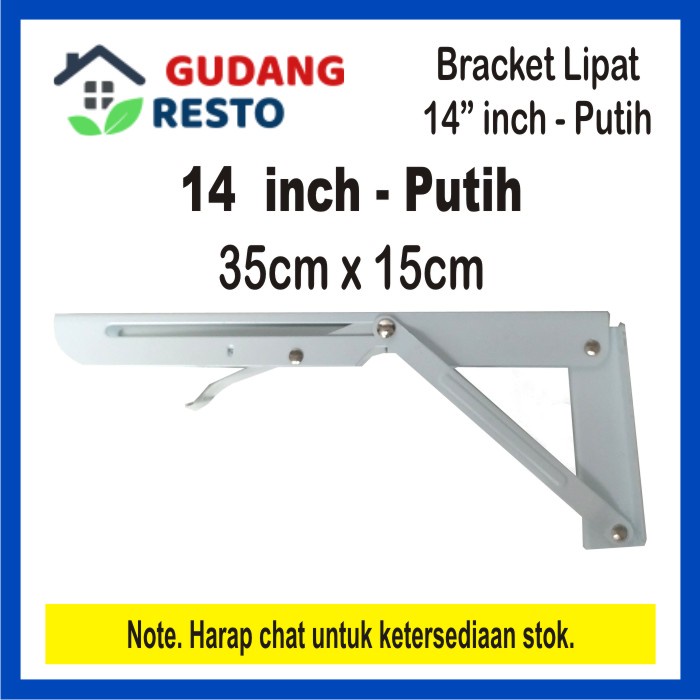 14&quot; inch Bracket Lipat / Siku / Engsel FOLDING Rak / Meja / DInding 14 INCI