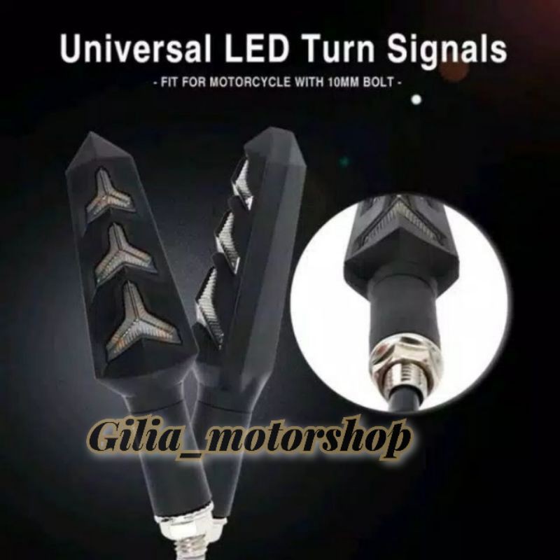 Lampu LED Sein Running Sen 2 warna Senja Sen Vixion New RX KING/Lampu LED sen model panah universal