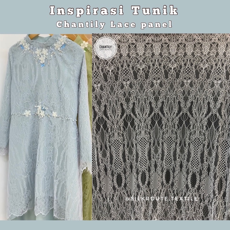 (TERMURAH) KAIN CHANTILY LACE/ LACE CHANTILY PANEL