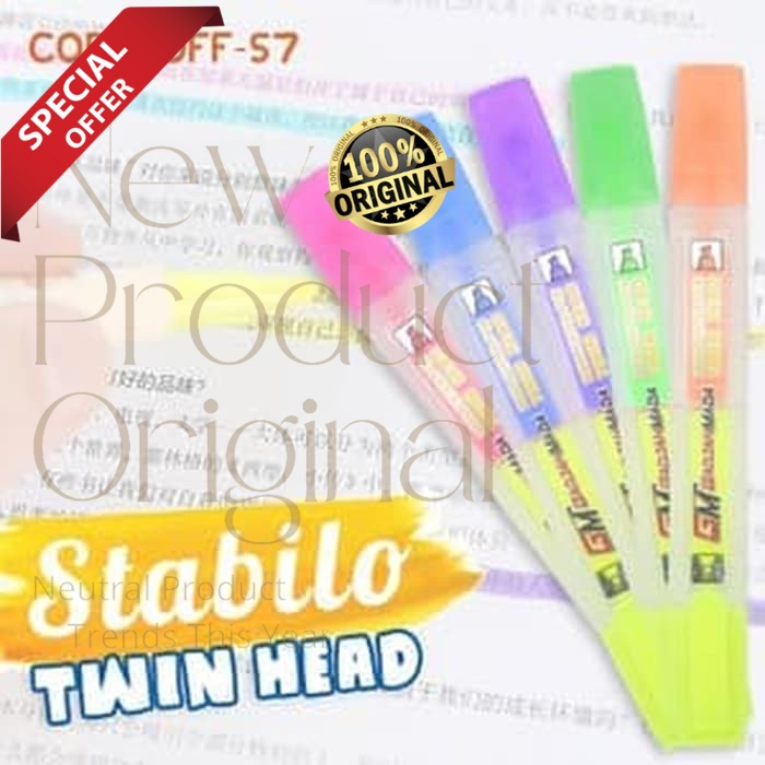 

ALAT TULIS HIGHLIGHTER STABILLO PEN TWIN HEAD (OFF-57)