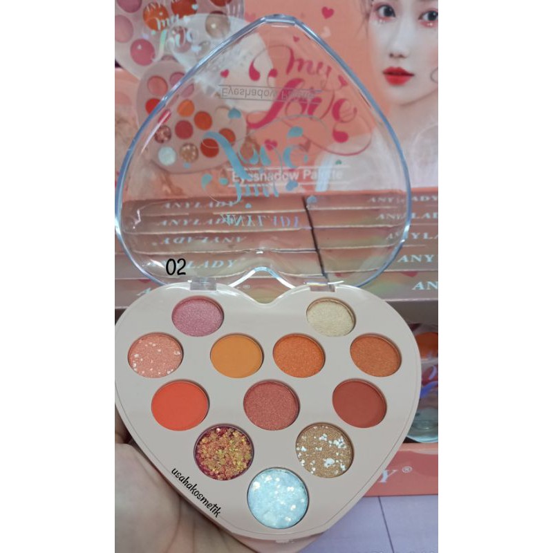 PROMO BESAR PERPCS EYESHADOW DAN GLITTER MY LOVE ANYLADY NO.773