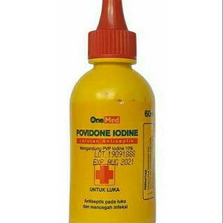  Obat merah  Povidone Iodine OneMed 30 ml Obat  Luka Betadine 