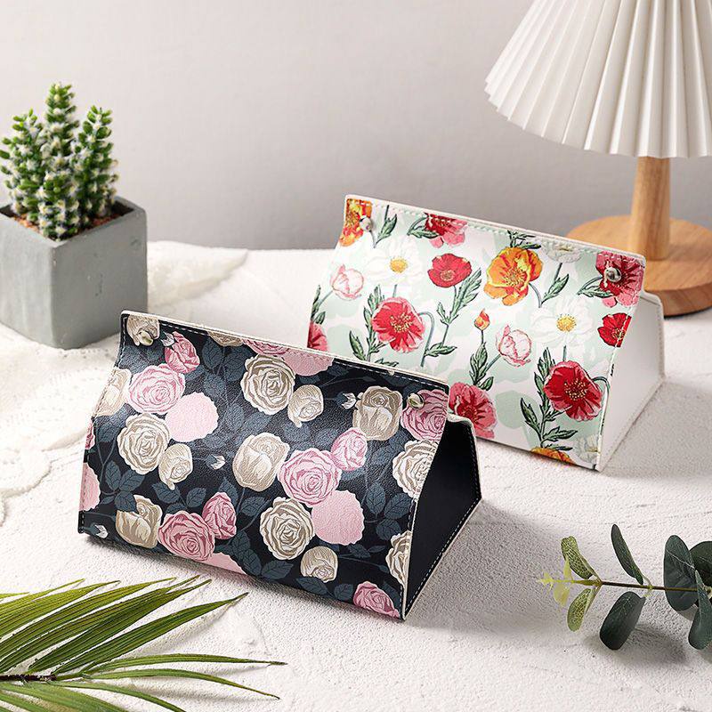 Leather Tissue Box  Kotak Tisu/Make Up/Skincare/Pouch Multifungsi