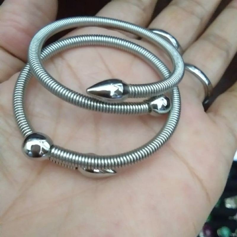 gelang besi putih ukuran dewasa