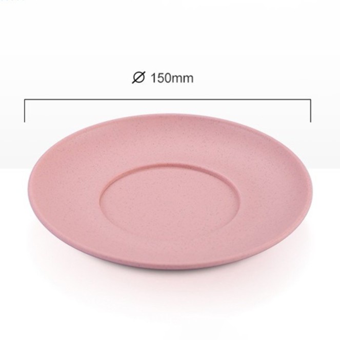 PM1 Piring Plastik Kecil Wheat Straw Plate 1 Set Isi 4 Jerami Piring Makan Saji Piring Makan Set