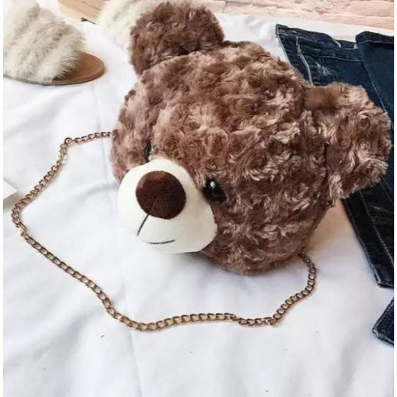 PROMO 7.7 - TAS BONEKA KEPALA BERUANG HITAM, PUTIH, COKLAT MUDA | SELEMPANG WANITA | TAS BERUANG | TAS SELEMPANG PRIA/WANITA/ANAK-ANAK | TAS LUCU SELEMPANG | TAS MERANGKUL BONEKA | TAS KECIL BONEKA | TAS RANSEL BONEKA | TAS ANAK KECIL | TAS LUCU