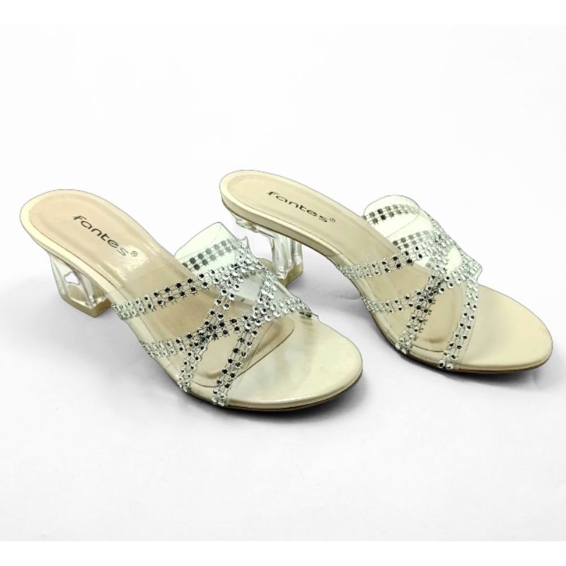 fantes-sandal hak kaca /sandal hak 5cm