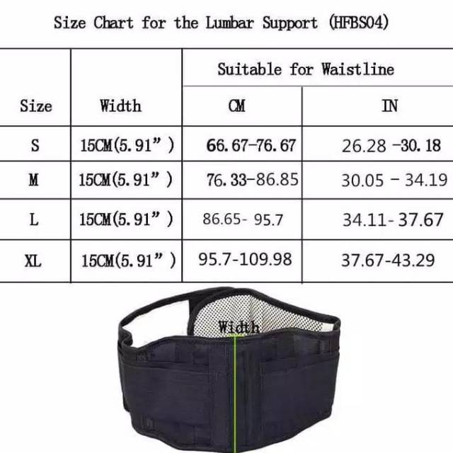 Sabuk Terapi Perut Pinggang Back Support Korset Pemanas Turmalin Tourmaline Pelangsing Hot Waist