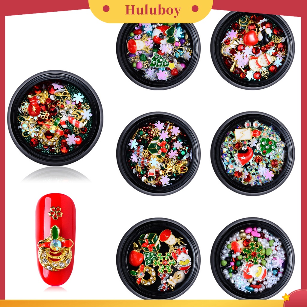 Huluboy Huluboy♡ Serpihan Tema Natal 3D Untuk Dekorasi Nail Art