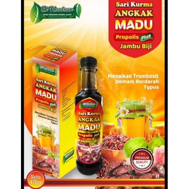 

Sari Kurma Angkak | Madu Propolis Plus Jambu Biji Elkautsar 470 g