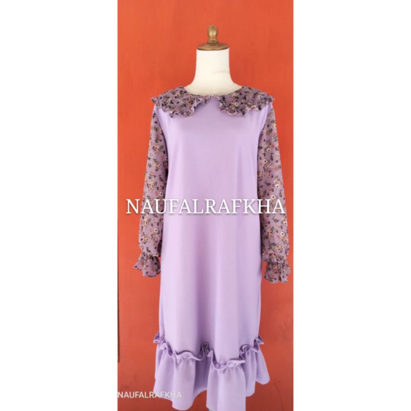 TUNIK KNIT MIX CERUTY BUNGA BY MIZZLE