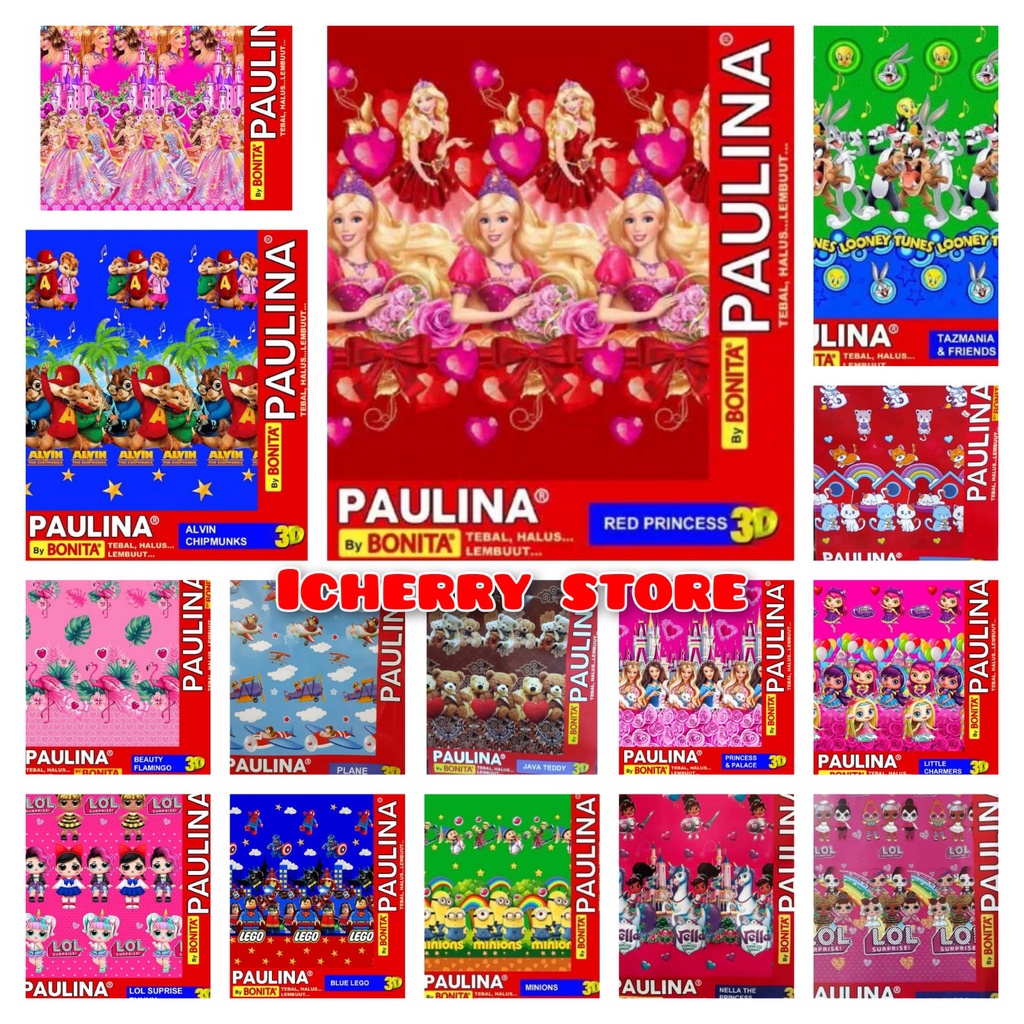 Selimut Bulu Paulina by Bonita 3D 160x200 Motif LOL Surprise Funny, Little Charmers, Beauty Flamingo