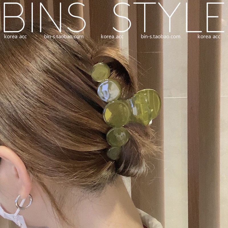 JEPIT JEPITAN BADAI JEDAI KLIP AKSESORIS RAMBUT KOREA WANITA TRANSPARAN GREEN TRANSPARANT KOREAN WOMEN JAW THICK HAIR ACCESSORIES CLUTCHER CLAW CLIP CLIPS ACRYLIC MEDIUM SIZE