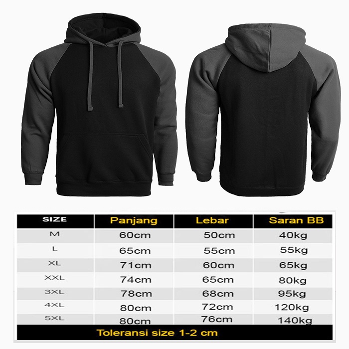 Jaket Polos Big Size Hitam Abu Tua M L XXL XXXL XXXXL XXXXXL Raglan Sleeve Jacket Oversize BLACK DARK GREY