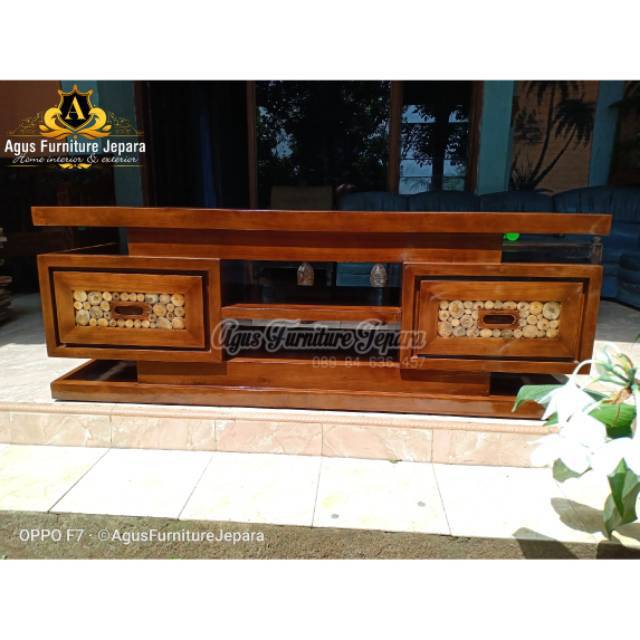 MEJA TV BUFET KOIN JATI MINIMALIS (bufet tv murah asli jati)