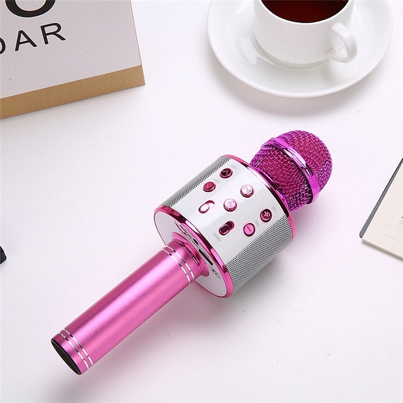 Mic Bluetooth Karaoke WS-858 Smule Wireless Karoke Microphone Karaoke Mikrofon 858