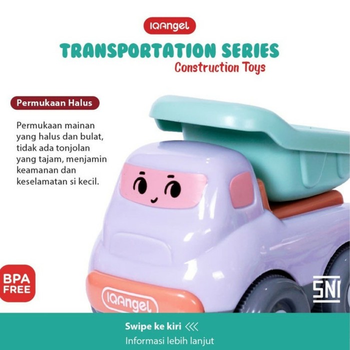 IQ ANGEL Cars Toys Construction Truck Series Mainan Mobilan Bayi