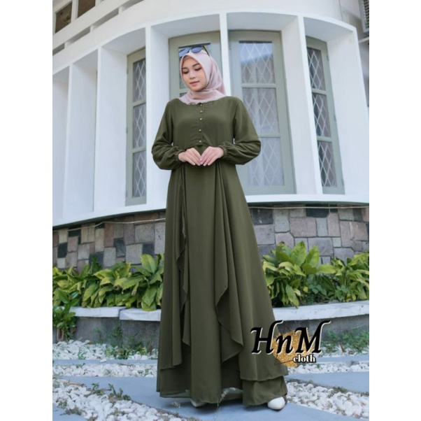 Dress Maxi Faradina /Busana/Ceruty/Dress Pesta/Kekinian/