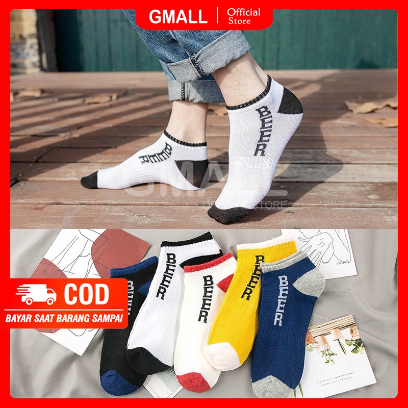 Kaos Kaki Pendek Cowok Pria Semata Kaki Ankle Socks Import Murah Motif GMALL KK0010