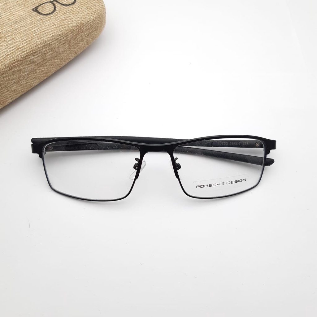 Ramadhan Sala!! Frame POS 203 Kacamata Photocromic Pria / Wanita Anti Radiasi Premium Free Box dan Lap