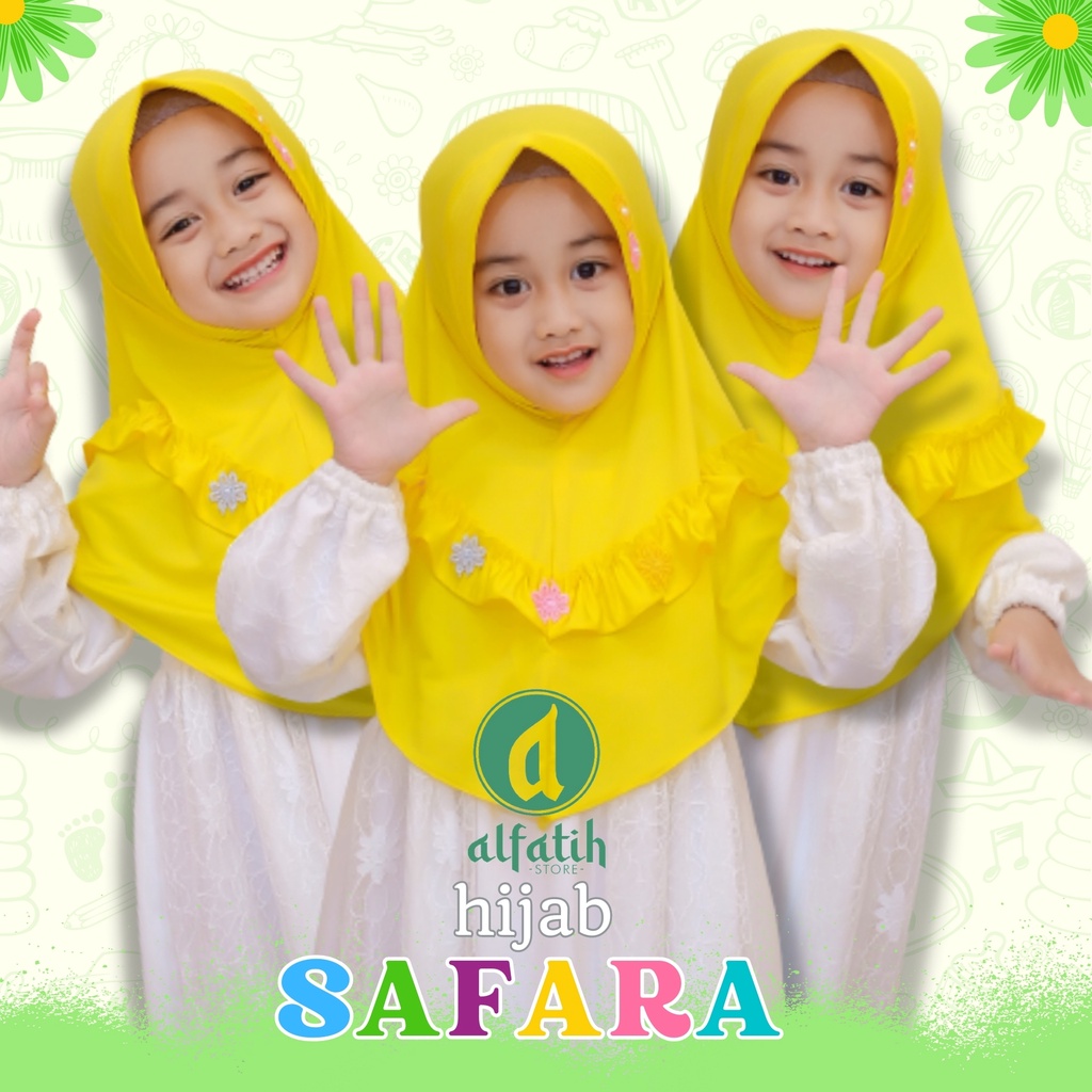 ALFATIH STORE /JILBAB ANAK SD SAFARA REMPEL/ HIJAB Anak Murah ianah