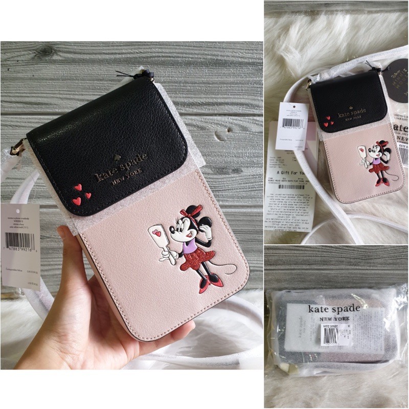 Kate spade mini mouse phone crossbody bag pink multi | tas hp | slingbag