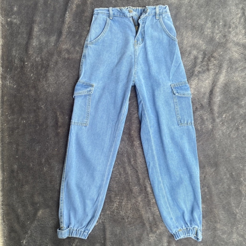 youngmoodis size anak abg tanggung remaja celana bahan jeans lembut tebal import