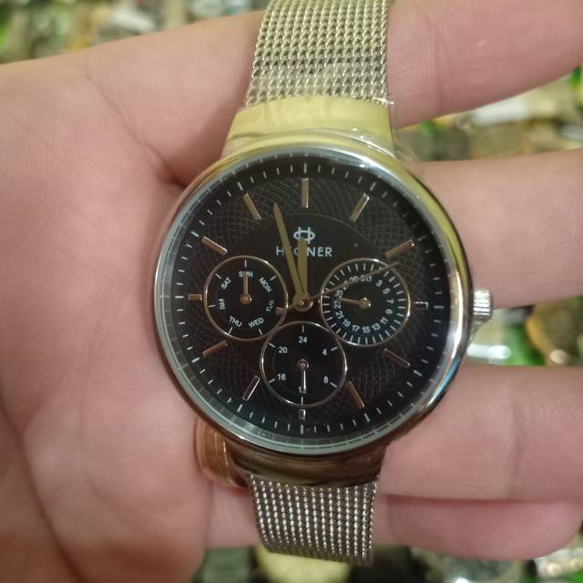 Jam tangan Hegner Original Stainless Wanita 5053L Chrono Multifungsi Tanggal-Hari-24jam Aktif
