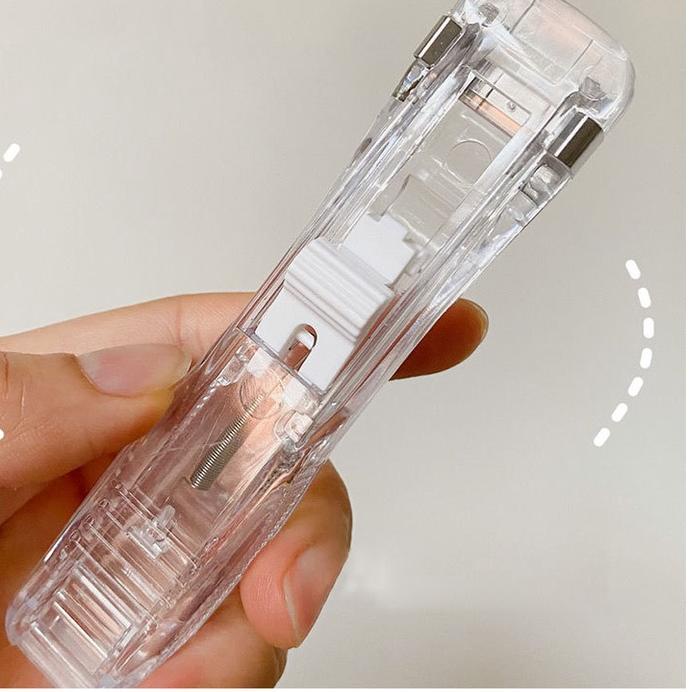 

Flash Sale - Paper Clipper Portable Metal Penjepit Kertas Stapler Staples clip isi 8 Reusable