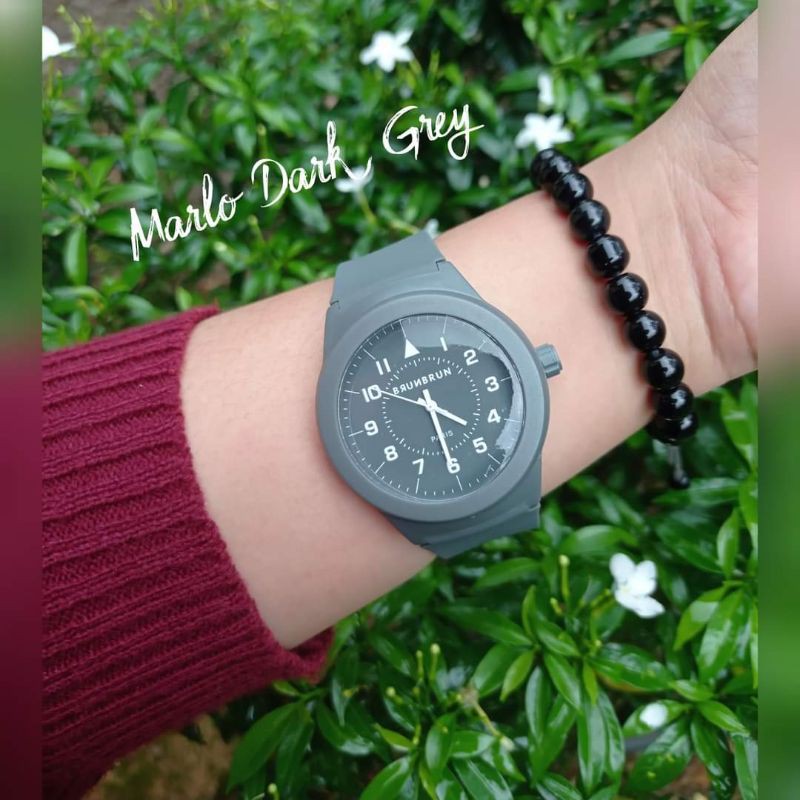 JAM TANGAN WANITA COUPLE MARLO DARK GREY SOPHIE MARTIN PARIS BRUNBRUN BURNBURN PROMO SHOPEE SHOPIE
