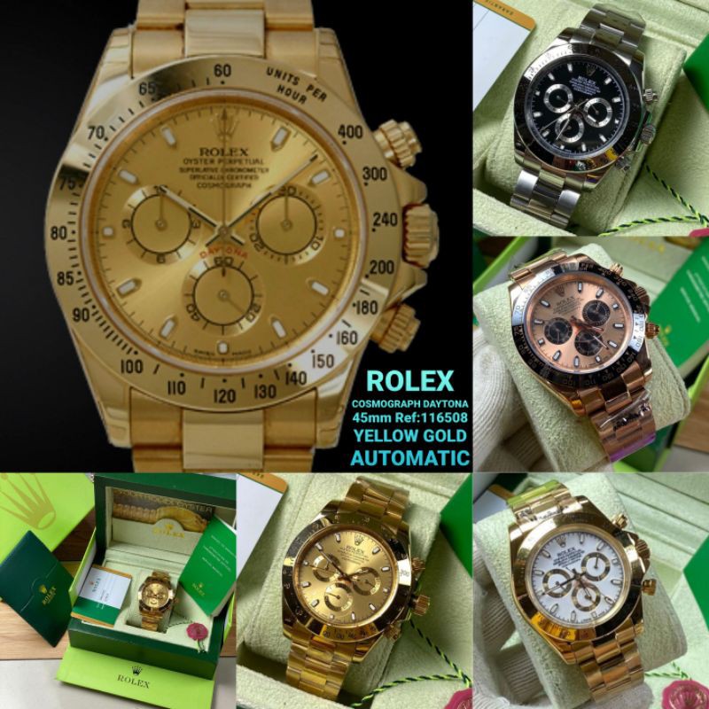 Jam Tangan Pria ROLEX DAYTONA COSMOGRAPH 45mm Ref:116508 Automatic Super AAA