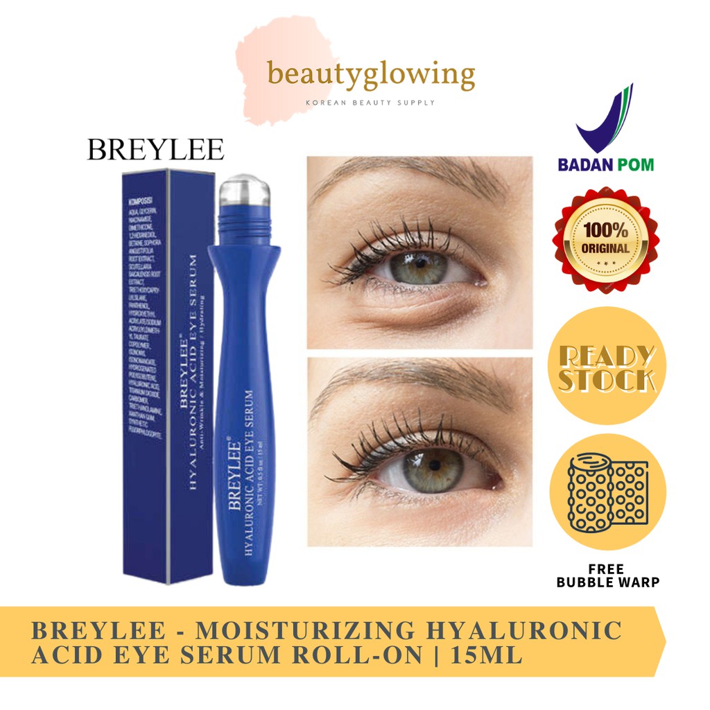 BREYLEE Serum Mata Roll On Hyaluronic Acid - Melembabkan (15ml)