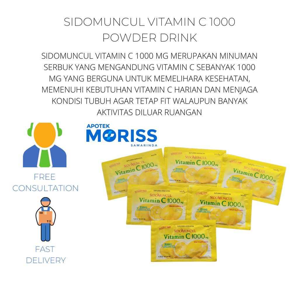 SIDOMUNCUL VITAMIN C 1000 MG/MINUMAN SERBUK