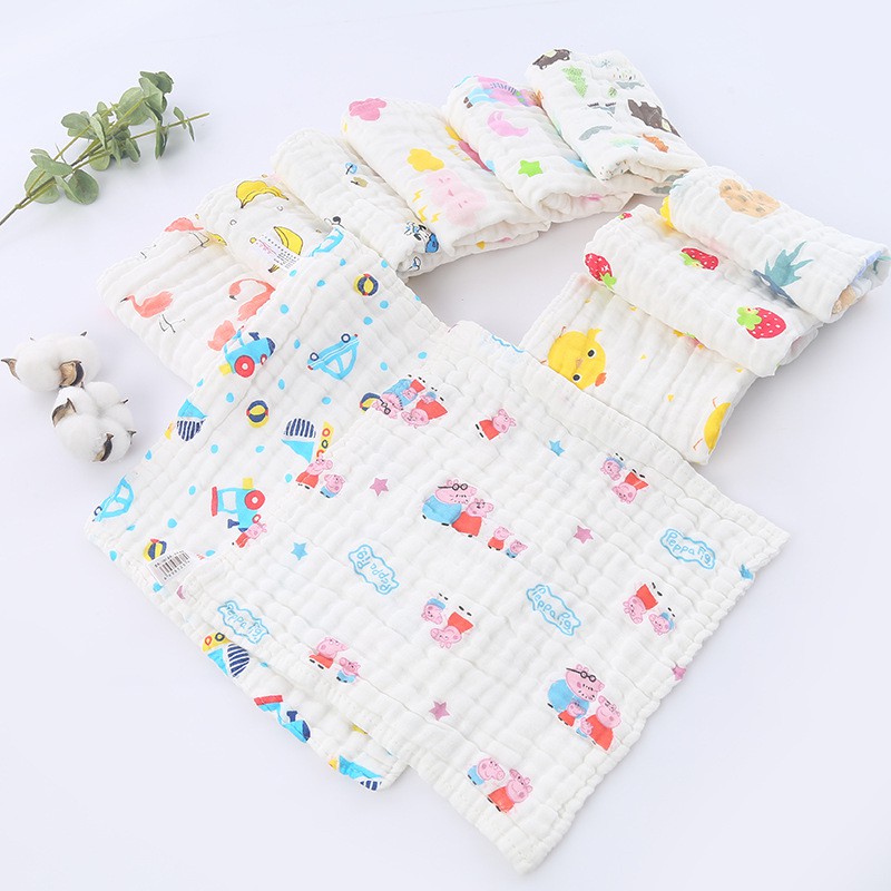 [WW 4] HANDUK KECIL / SAPU TANGAN BAYI 6 LAPIS (25CM X 25CM)