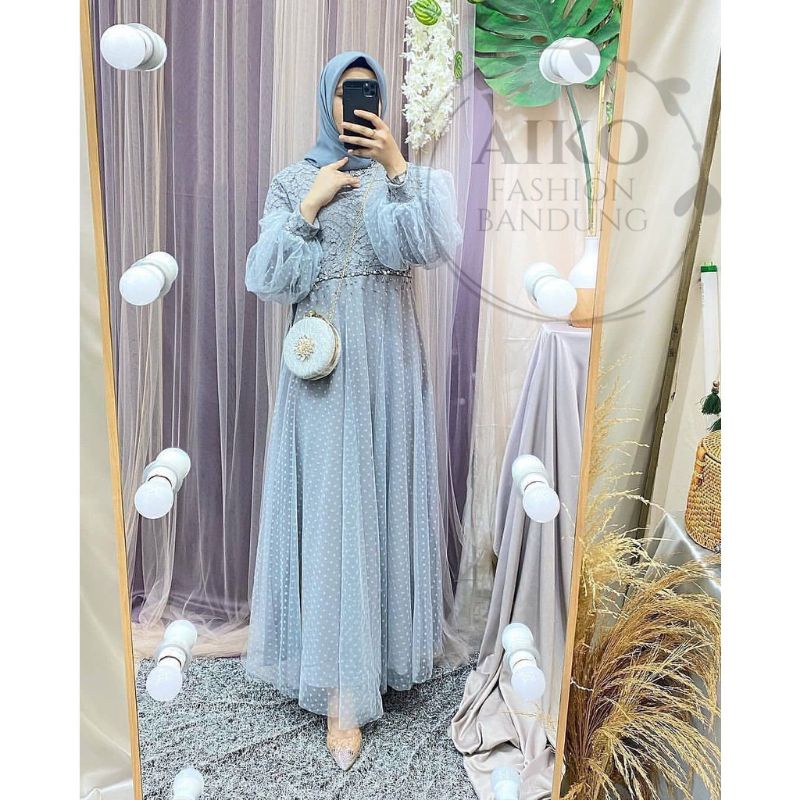 Kamila dress brukat tile/dress brukat tile premium